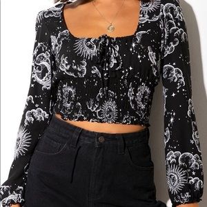Kendall & Kylie Sun, Moon & Star Print Top